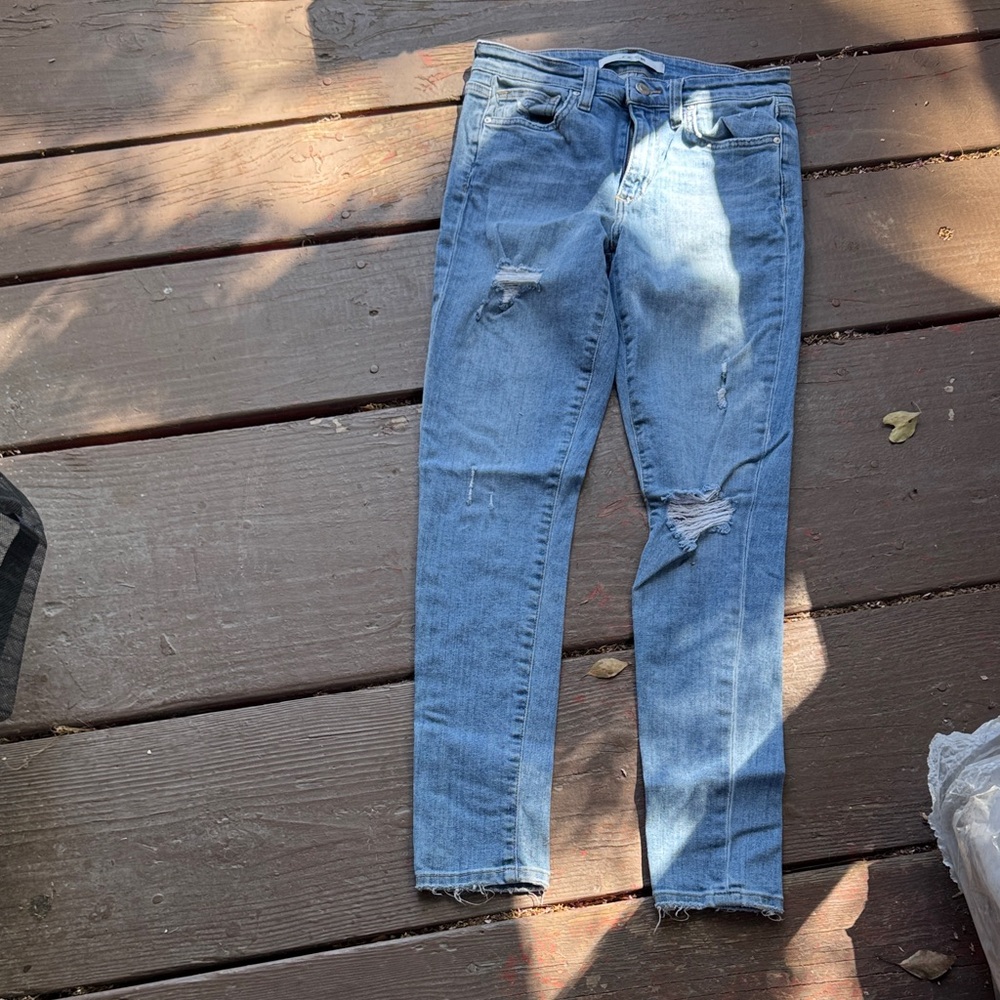 Joe's Jeans Women's Distressed Blue Skinny Jeans
